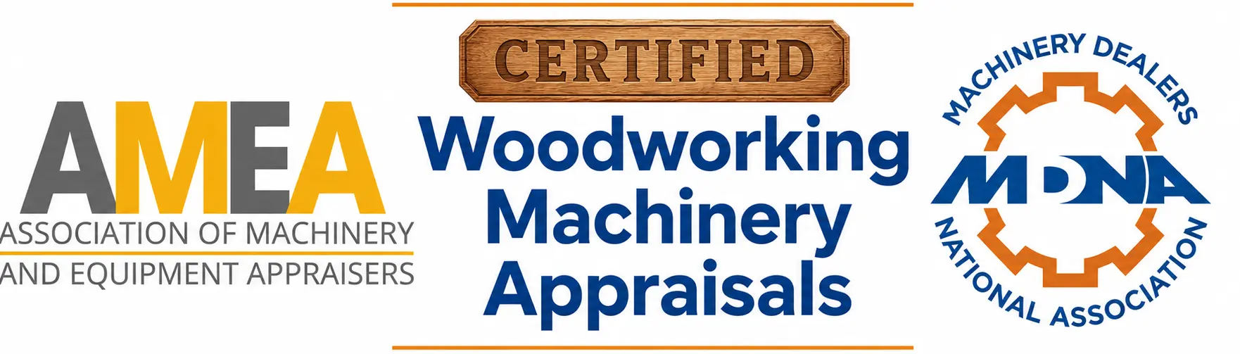 RT Machine AMEA MDNA Certifications Certified Appraisal Logos